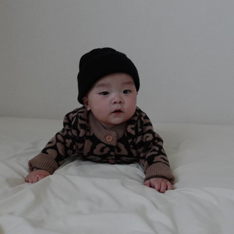 【即納】leopard knit rompers