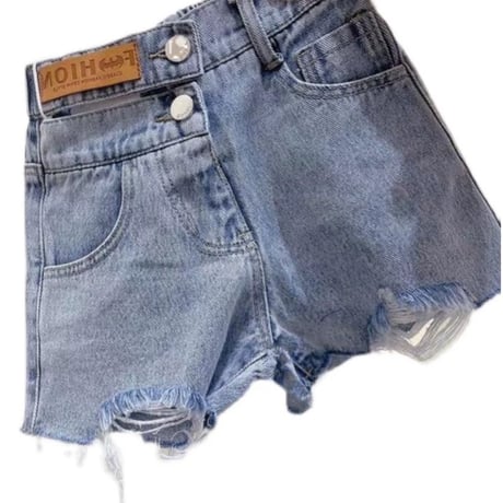 【即納】denim short pants