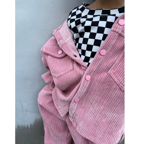 予約販売 pink corduroy setup