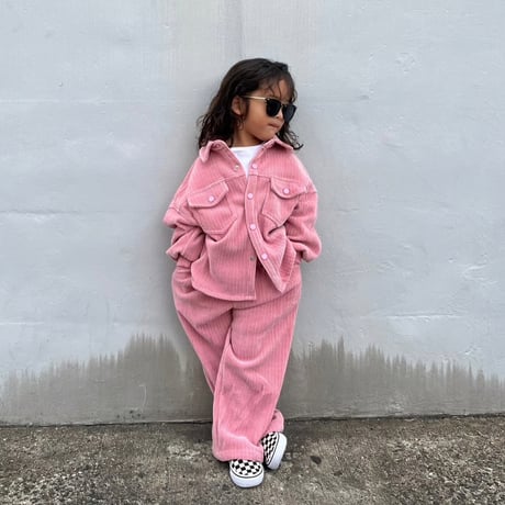 予約販売 pink corduroy setup