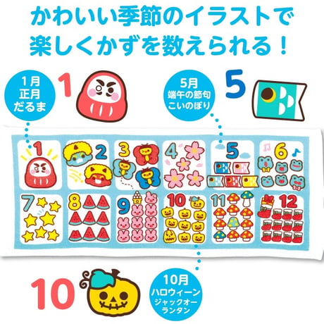 かぞえるﾀｵﾙ きせつのすうじ
