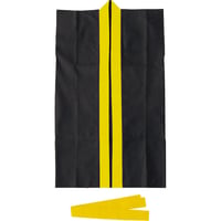 ﾛﾝｸﾞﾊｯﾋﾟ不織布 黒(黄襟)J/S(ﾊﾁﾏｷ付)