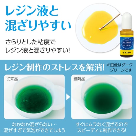 Artecﾚｼﾞﾝ着色剤 透明色 10ml ｲｴﾛｰ