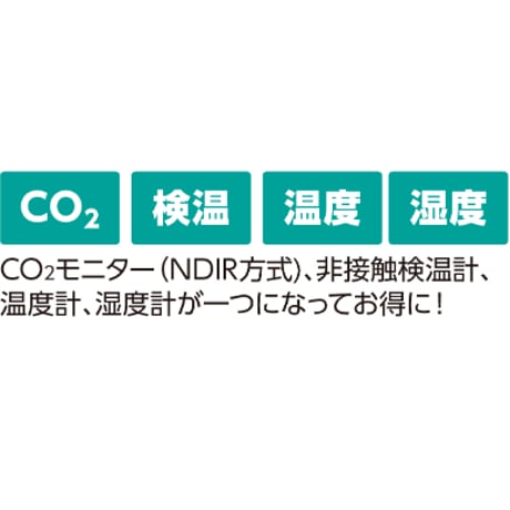 固定式 CO2ﾓﾆﾀｰ(NDIR方式)&非接触検温計