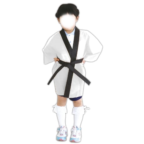 ｶﾗｰ不織布ﾊｯﾋﾟ 子供用 J 白