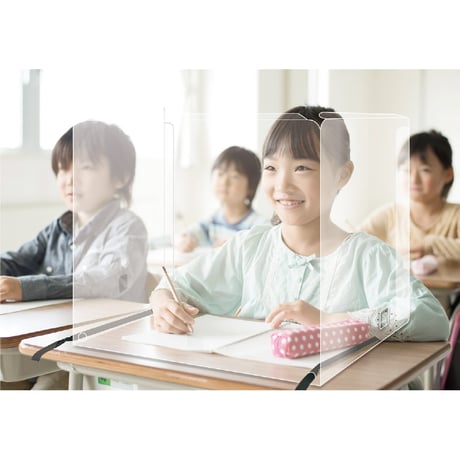 学校机飛沫防止ｶﾞｰﾄﾞ 低ｻｲｽﾞ/標準ｻｲｽﾞ/高ｻｲｽﾞ