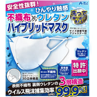 不織布×ｳﾚﾀﾝﾊｲﾌﾞﾘｯﾄﾏｽｸ(2枚入)
