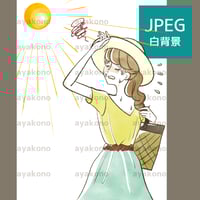 熱中症の女性【JPEG】