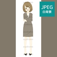 苦笑いをするスーツ姿の女性【JPEG】