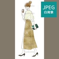 笑顔で歩く女性【JPEG】