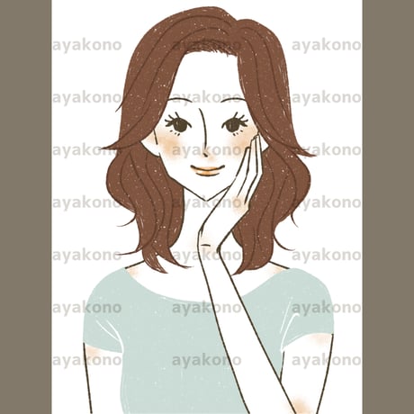 微笑んでいる女性【JPEG】