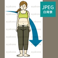 肥満女性の身体の低下のイメージ【JPEG】