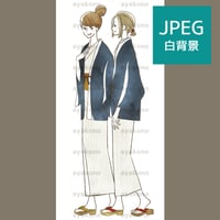 浴衣姿の2人の女性【JPEG】