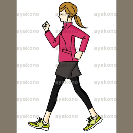 ウォーキングしている女性【JPEG】