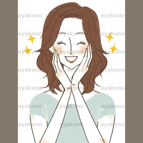 笑顔で喜ぶ女性【JPEG】