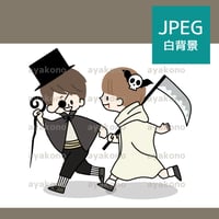 ハロウィンの仮装をしている子供たち【JPEG】