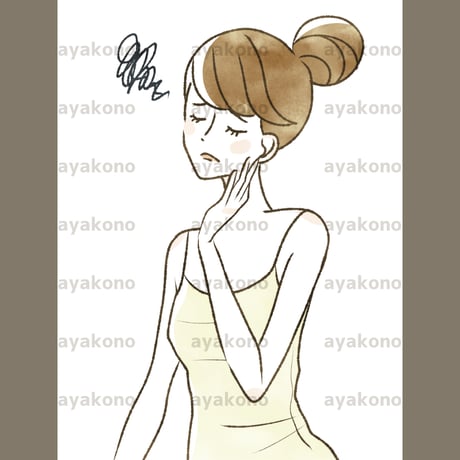 調子が悪い女性【JPEG】