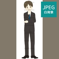 苦笑いをするスーツ姿の男性【JPEG】