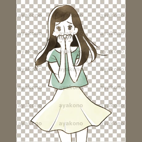 ショックを受ける女性【PNG】