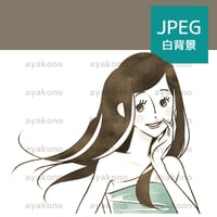 髪がなびいている女性【JPEG】