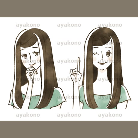 考えたり提案する女性の表情【JPEG】