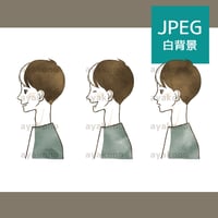 男性の表情セット-横顔【JPEG】