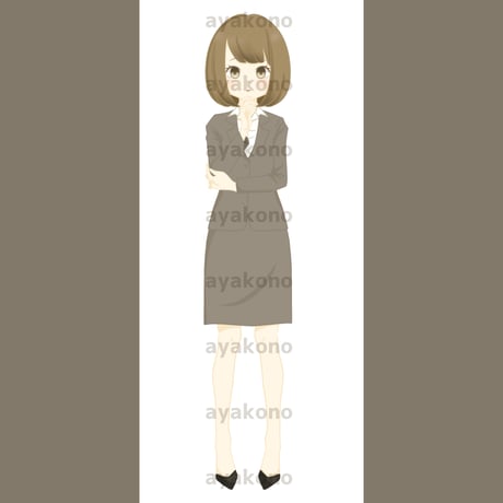 考えているスーツ姿の女性【JPEG】