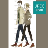 歩いている男女【JPEG】