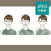 男性の表情セット【JPEG】