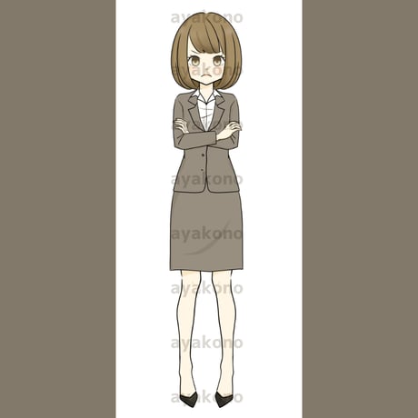 怒っているスーツ姿の女性【JPEG】