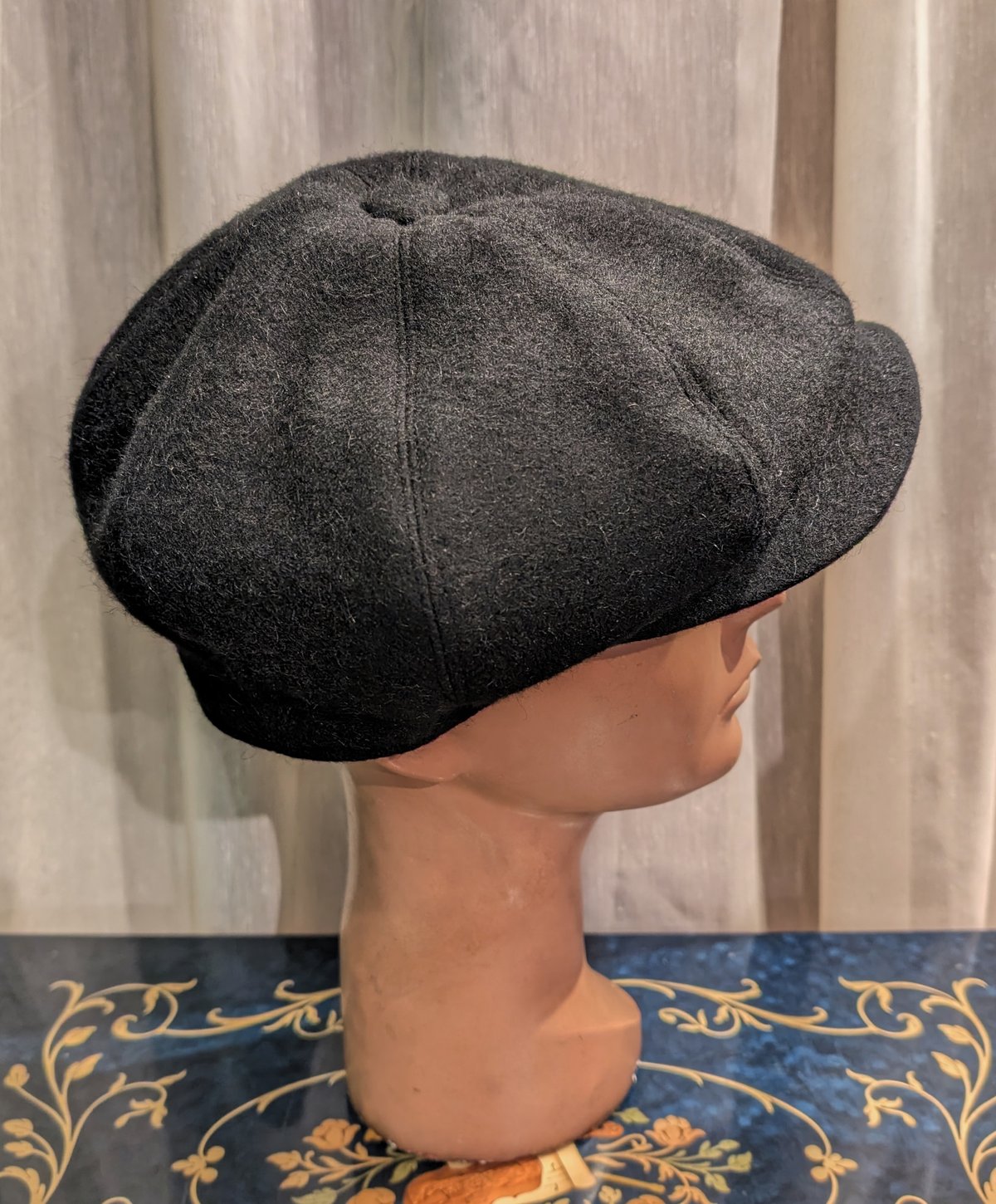 1930～40'sスタイルキャスケット(黒フェルト) HT13 | European Vint