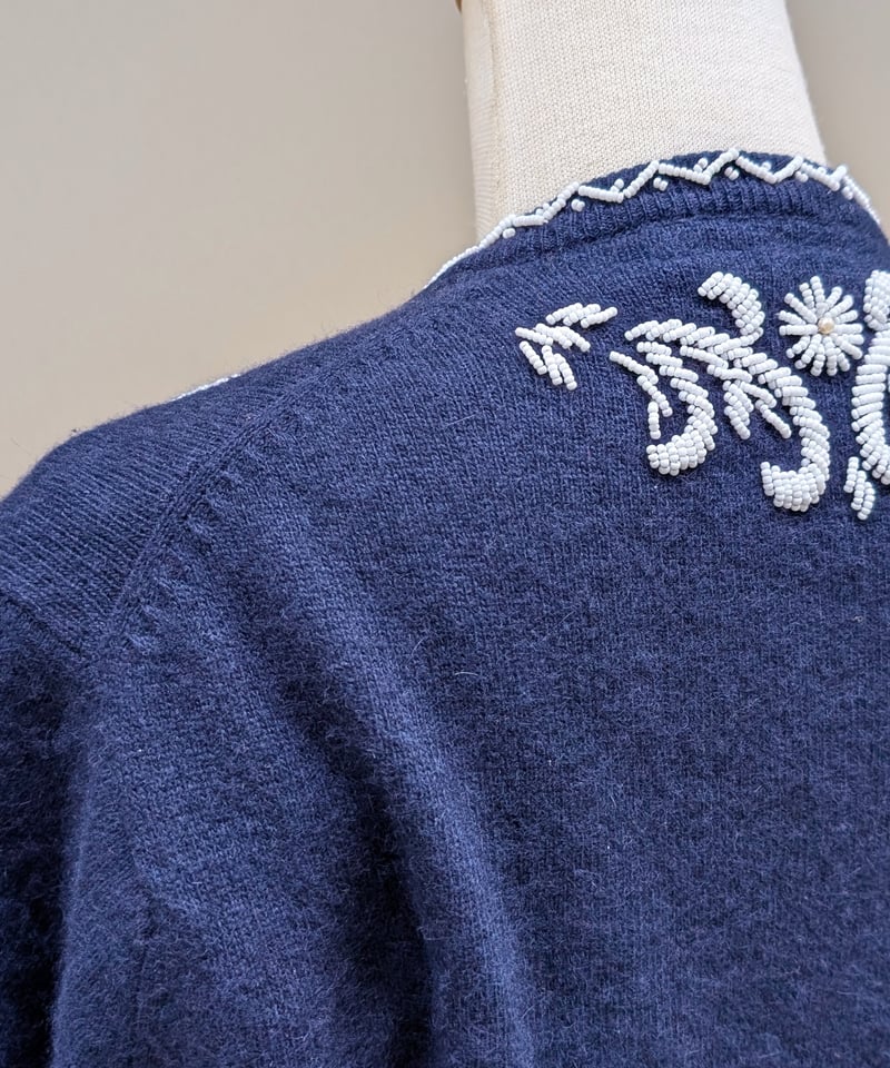 ボタニカル模様ビーズ刺繍 チャイナカーディガン SW06 ボタニカル模様ビーズ刺繍 チャイナカーディガン SW06
