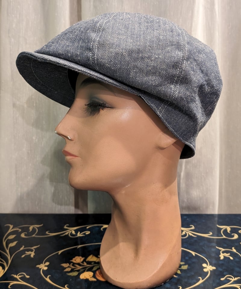 ビッグシルエットキャスケット(ヘリンボーンコットン) HT93 | European