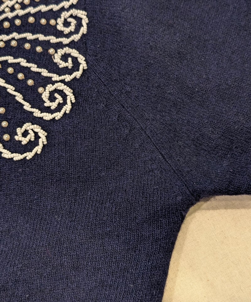 ボタニカル模様ビーズ刺繍 チャイナカーディガン SW06 ボタニカル模様ビーズ刺繍 チャイナカーディガン SW06