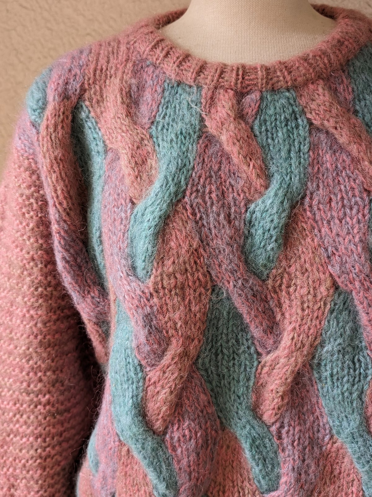 パステルカラー ねじり手編みセーター SW02 | European Vintage & An