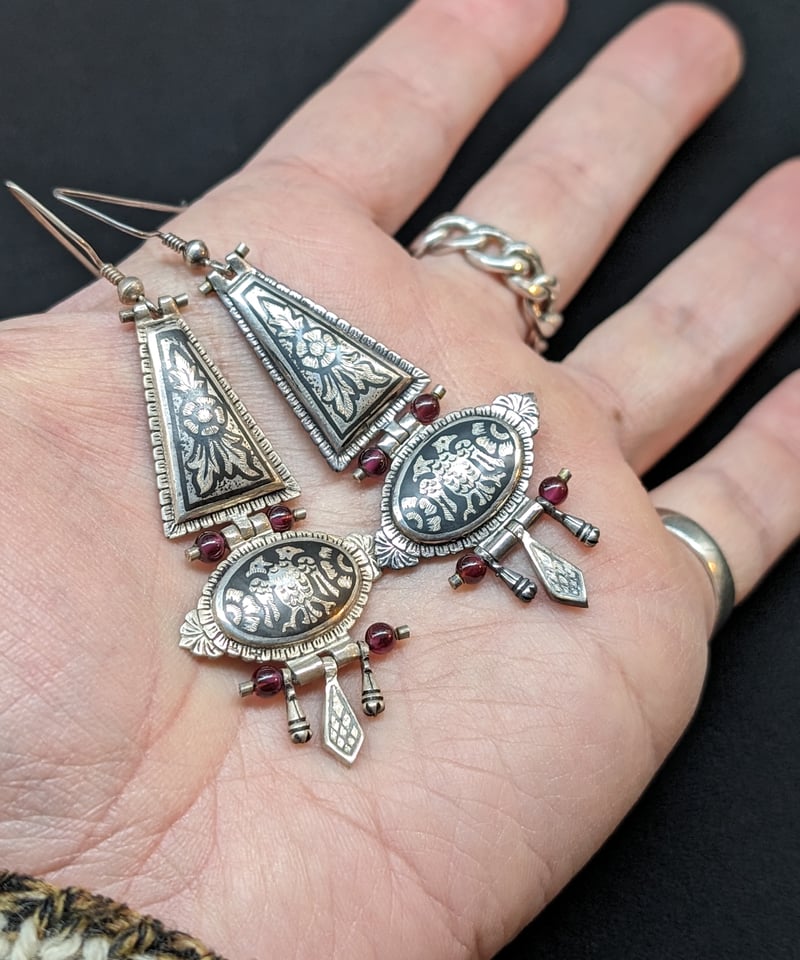 イタリア製ボヘミアンジュエリー シルバーピアス AS147