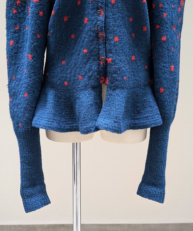 グラデーションフラワーモチーフ ハンドニットカーディガン SW29