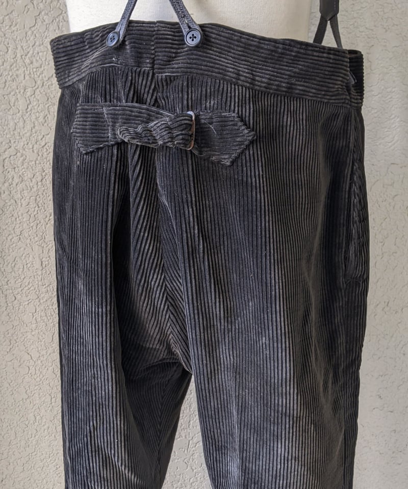 30s 40s フランス　アンティーク　太畝　コーデュロイ　ワーク　パンツ 30s 40s フランスアンティーク太畝コーデュロイワークパンツ