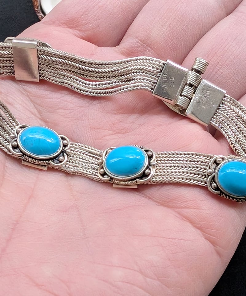 トルコ製 ヴィクトリアンスタイルシルバーブレスレット AS256