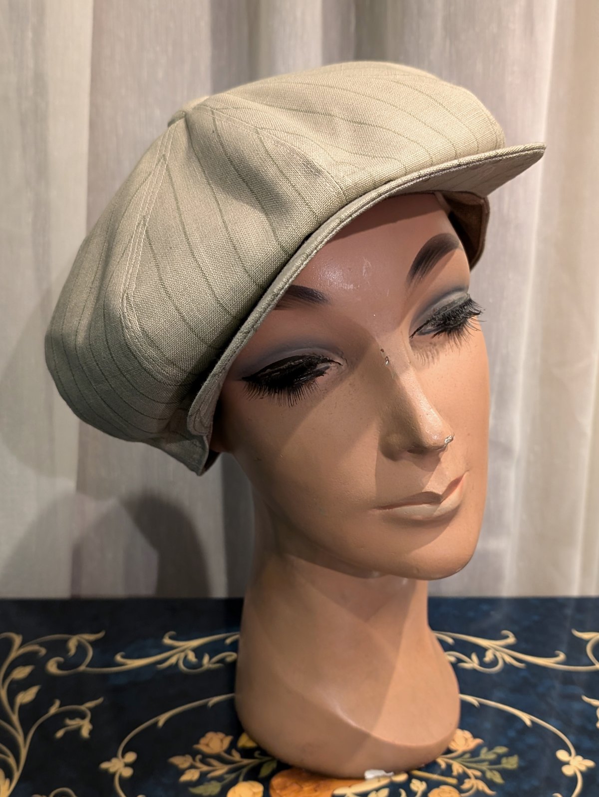 ビンテージ　キャスケット 1930～40'sスタイルキャスケット(綿麻?) HT37 | European Vintag