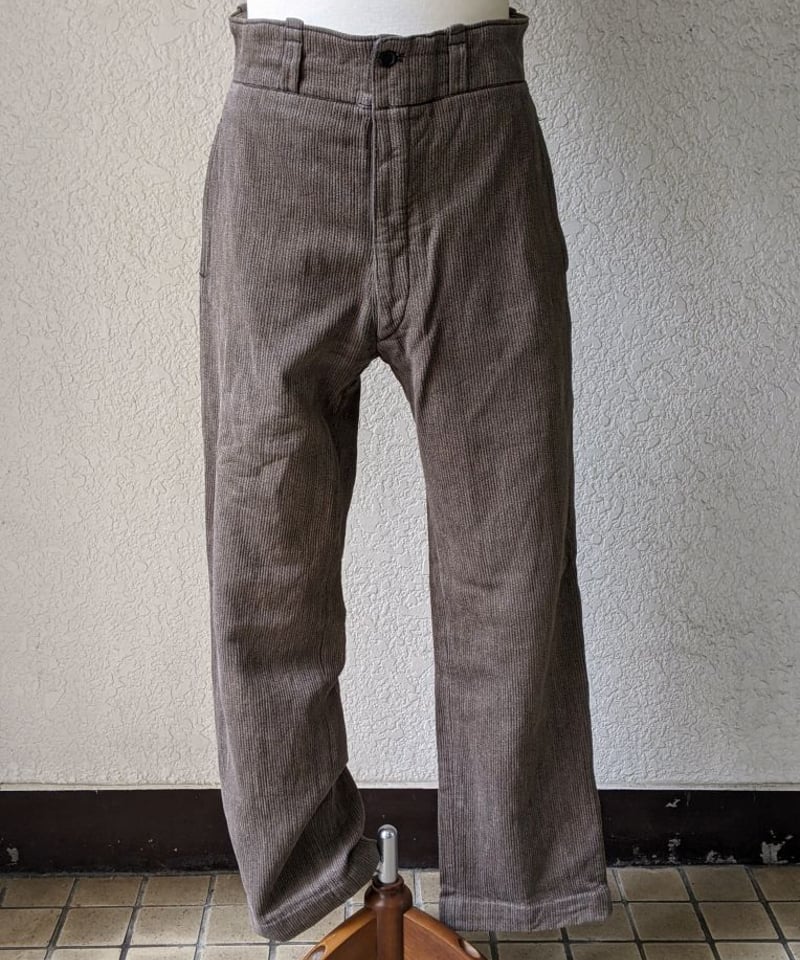 40's50's ピケ　ワークパンツ　35インチ 1930～50's ピケ素材ワークパンツ PT53 | European Vintage &