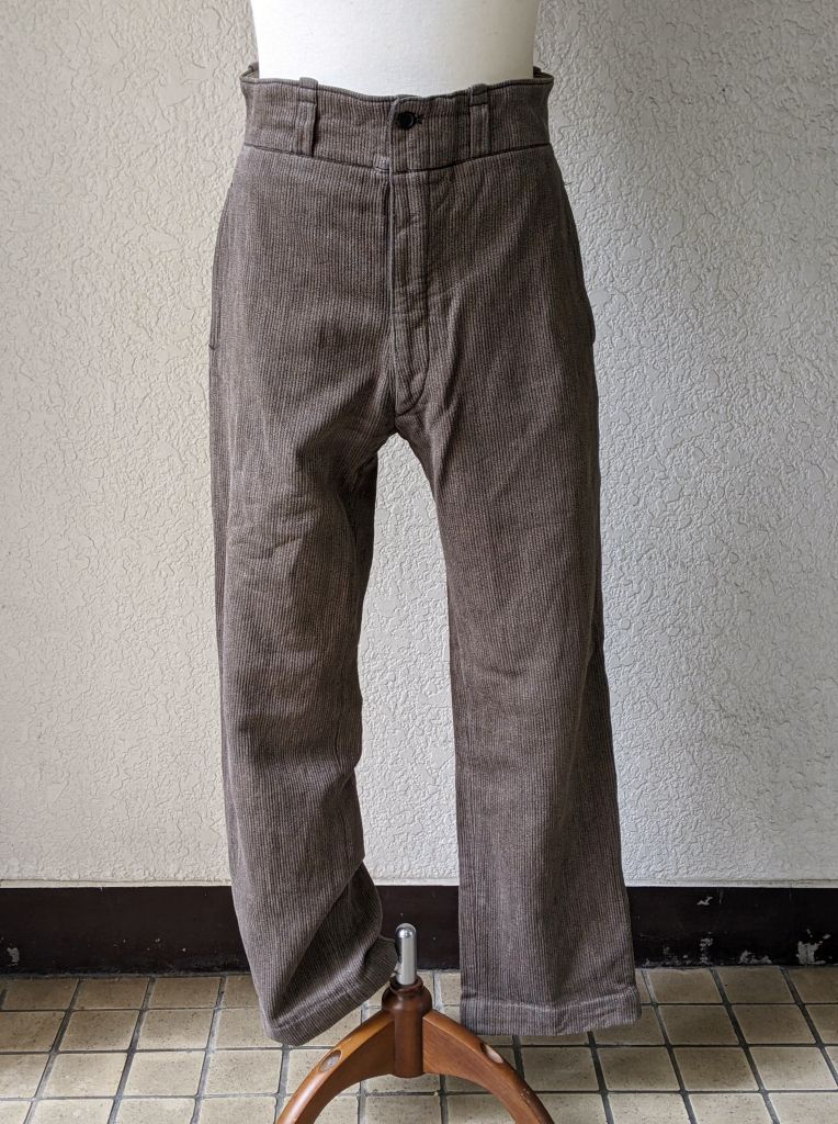 40's50's ピケ　ワークパンツ　35インチ 30s〜40s フレンチビンテージ ピケ ワークパンツの通販 by