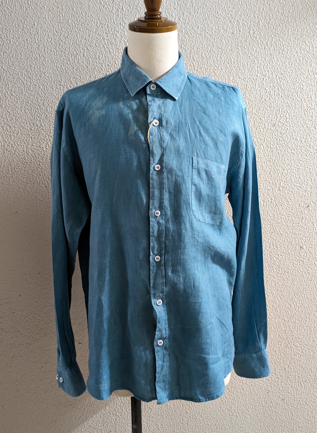 ichiAntiquités リネンシャツ　ブルー 楽天市場】ichiAntiquite's(イチアンティークス) コットンリネン