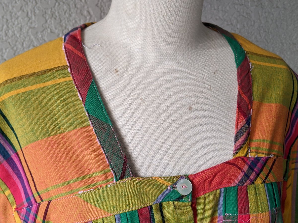 vintage 古着　60s 70s マドラスチェック　ワンピース vintage 古着 60s 70s マドラスチェック ワンピース