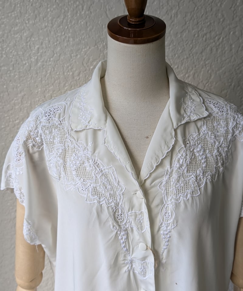 スワトウ刺繍 開襟ブラウス BL41 | European Vintage & Antique