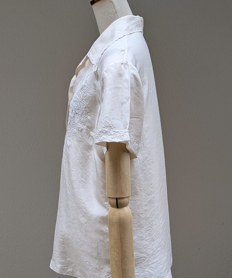 1950's スワトウ刺繍シルクブラウス BL33 | European Vintage &