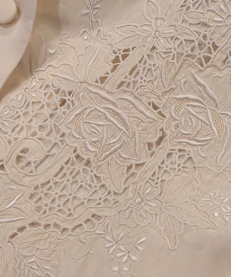 1950's スワトウ刺繍シルクブラウス BL33 | European Vintage &