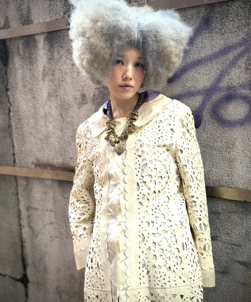 PHILOSOPHY DI ALBERTA FERRETTIシープスキン切り絵風コート JK0 PHILOSOPHY DI ALBERTA FERRETTIシープスキン切り絵風コート JK0