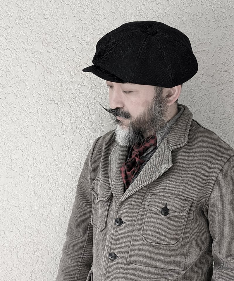 ビッグシルエットキャスケット(綿麻?) HT94 | European Vintage