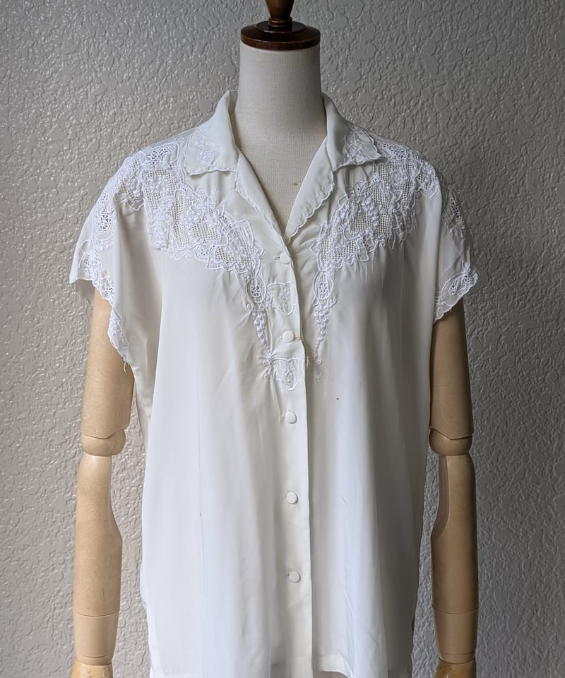 スワトウ刺繍 開襟ブラウス BL41 | European Vintage & Antique